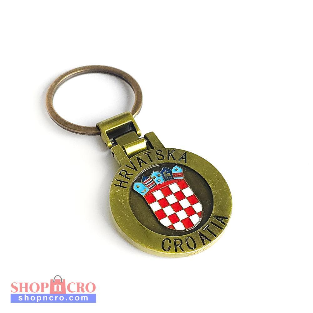Keyring Croatia Grb Medal - Gold