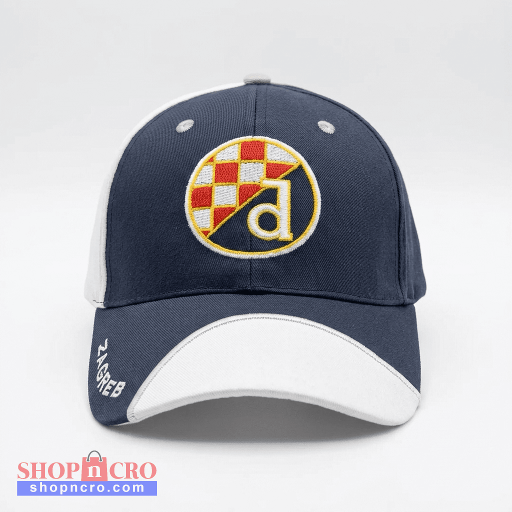 Baseball Cap Dinamo Zagreb Navy blue cap with a logo and white visor on a light gray background