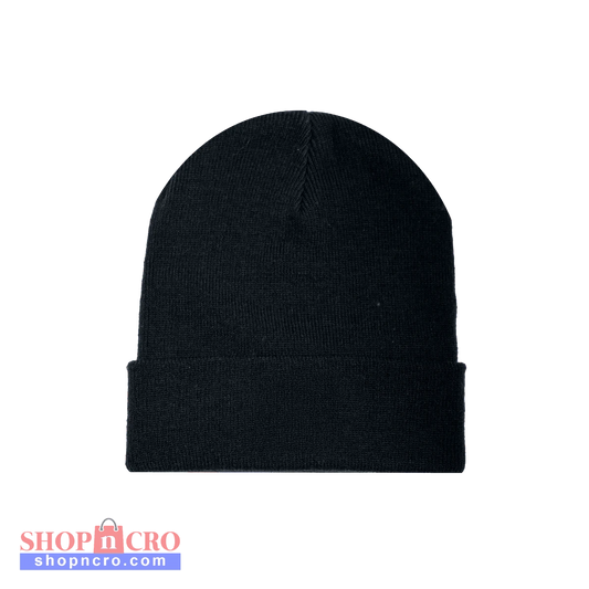 Beanie Dinamo Zagreb d in Black Black beanie on a white background