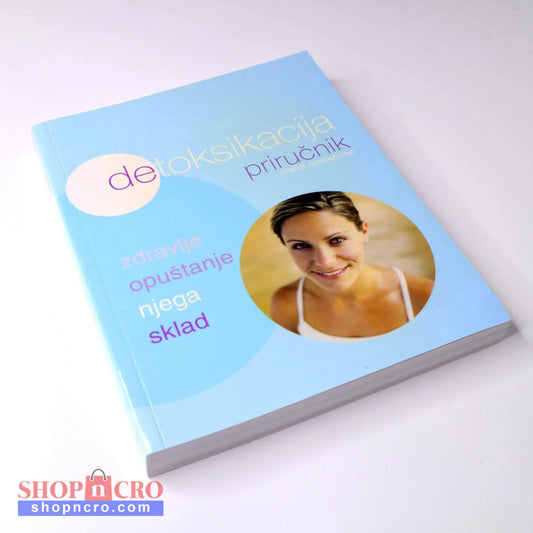 Detoksikacija – Priručnik Book titled 'Detoksikacija prirućnik' with a woman's face on the cover, on a white background