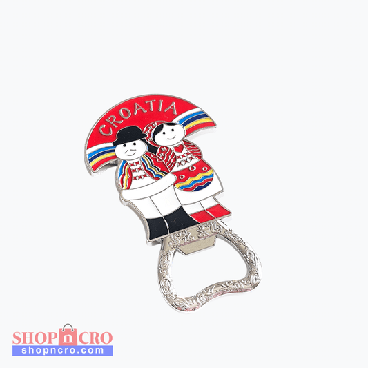 Fridge Magnet Bottle Opener Folk Couple