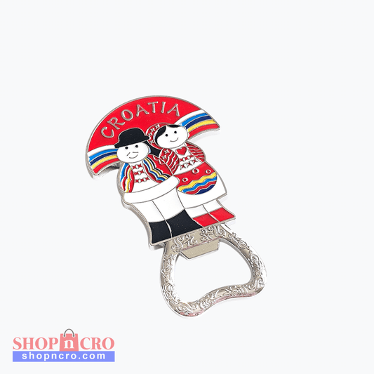 Fridge Magnet Bottle Opener Folk Couple