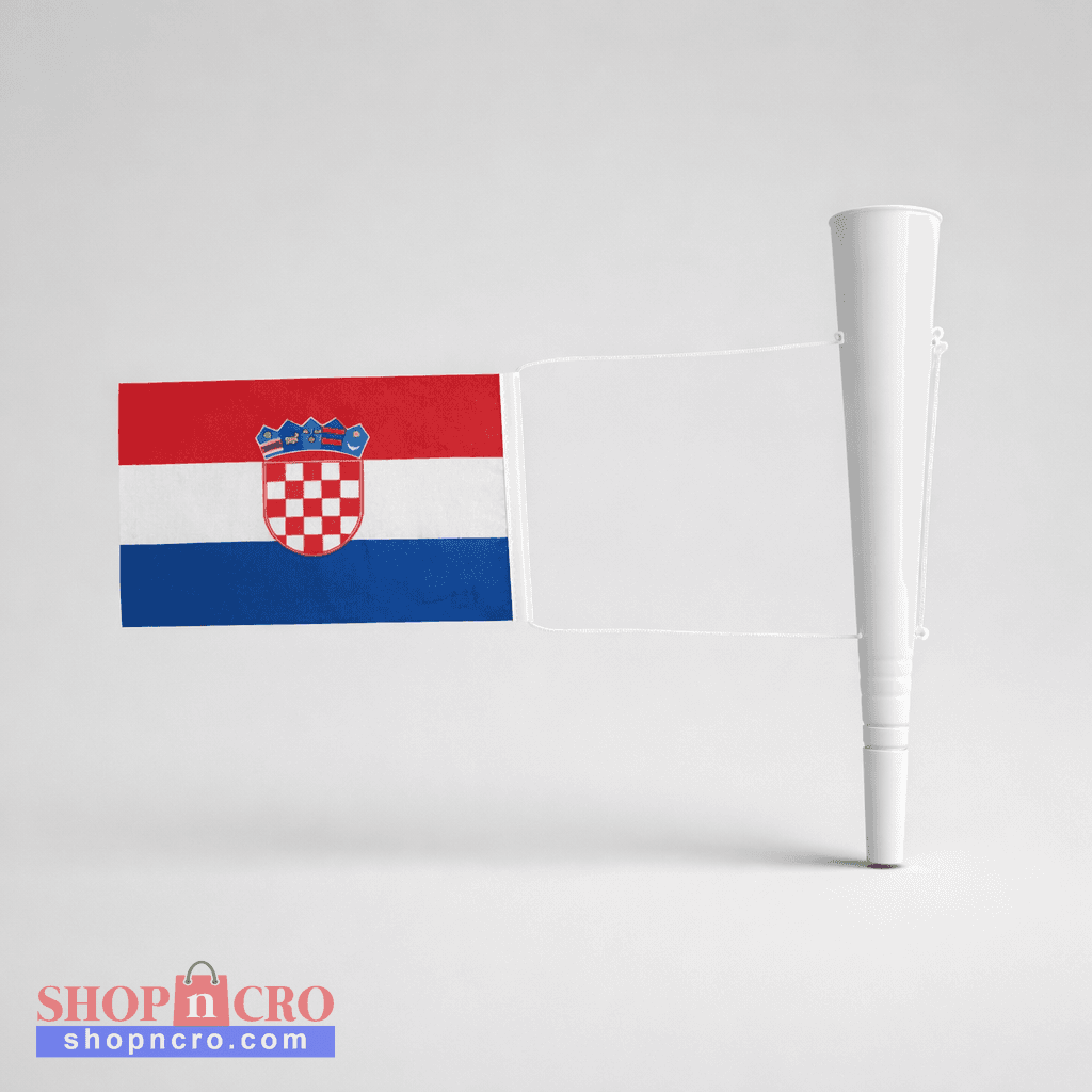 Fan Trumpet Horn with Croatian Flag - NAVIJAČKA TRUBA