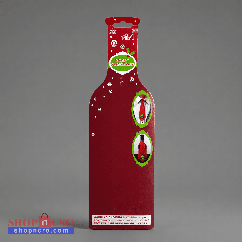 Merry Christmas Necktie – For Adults, Kids, or Bottles