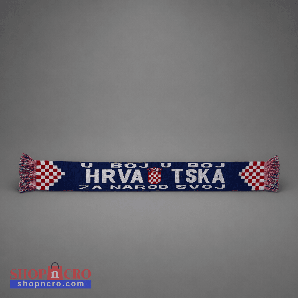 Knitted Scarf Croatia U Boj U Boj Za Narod Svoj