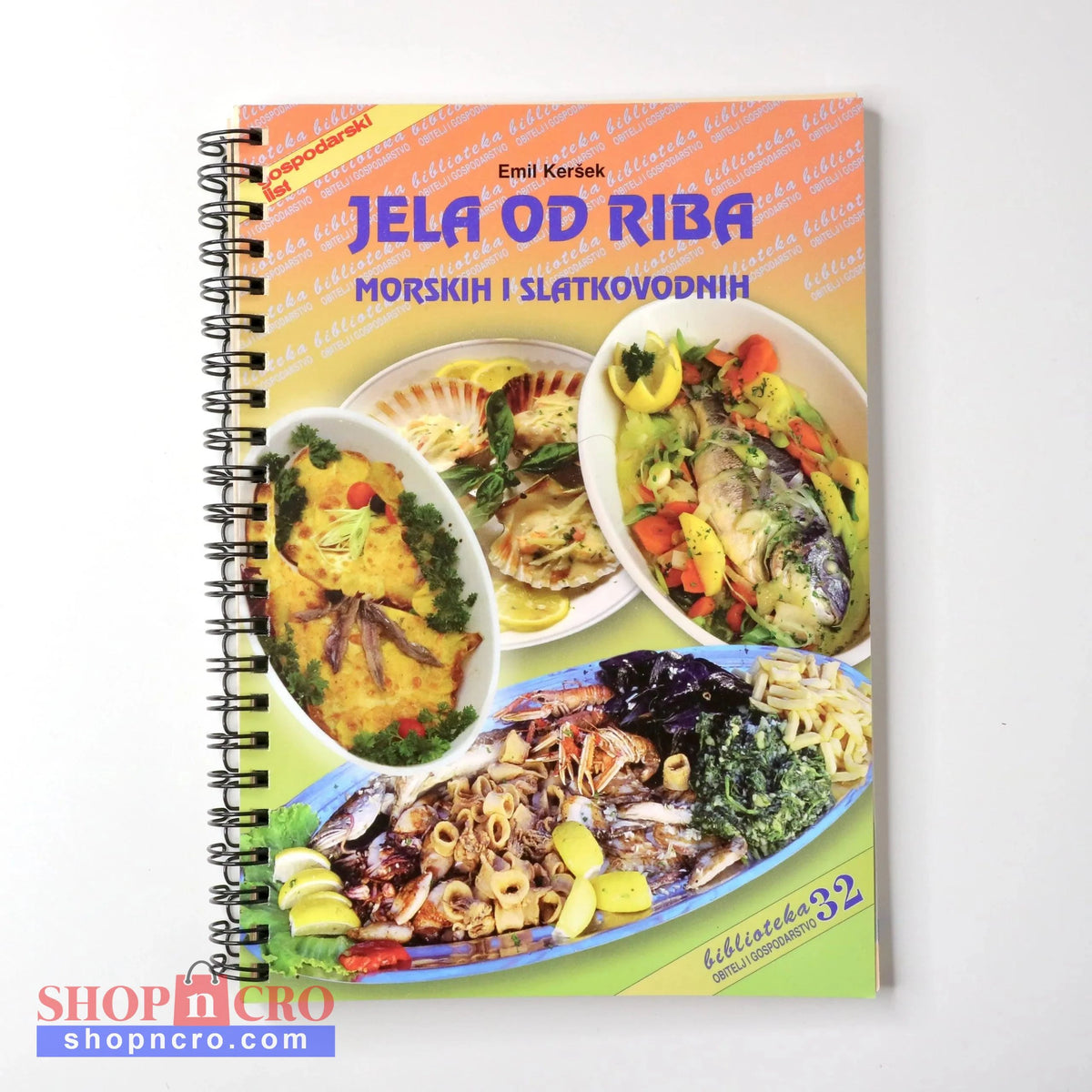 Jela od Ribe Notebook titled 'Jela od riba' with images of fish dishes on a white background