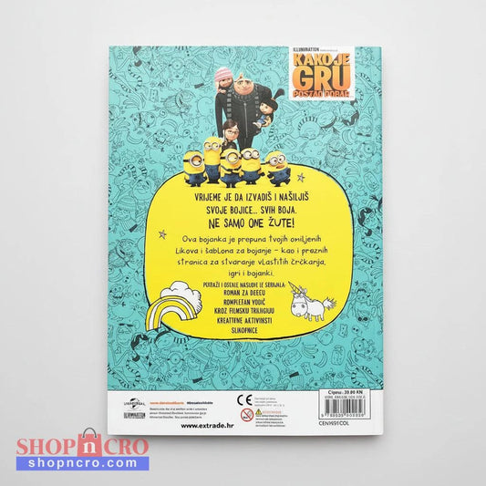 Kako Je GRU Postao Dobar: Kreativne Aktivnosti – Bojanka Book cover with animated characters and text on a blue background