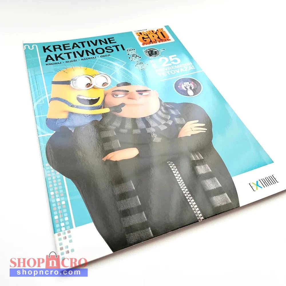 Kako Je GRU Postao Dobar: Kreativne Aktivnosti – Tetovaže Magazine cover with animated characters on a white background
