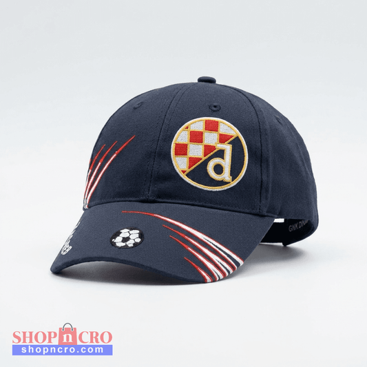 Kids Baseball Cap Dinamo Zagreb Navy blue cap with a logo on a light gray background
