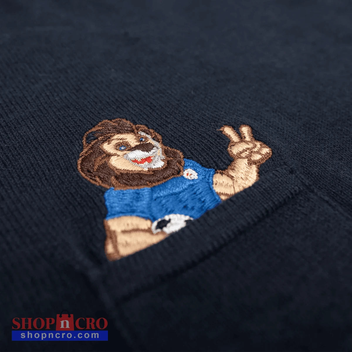 Kids Set Dinamo (Top + Bottom) Embroidered logo of a bearded character on a dark fabric background