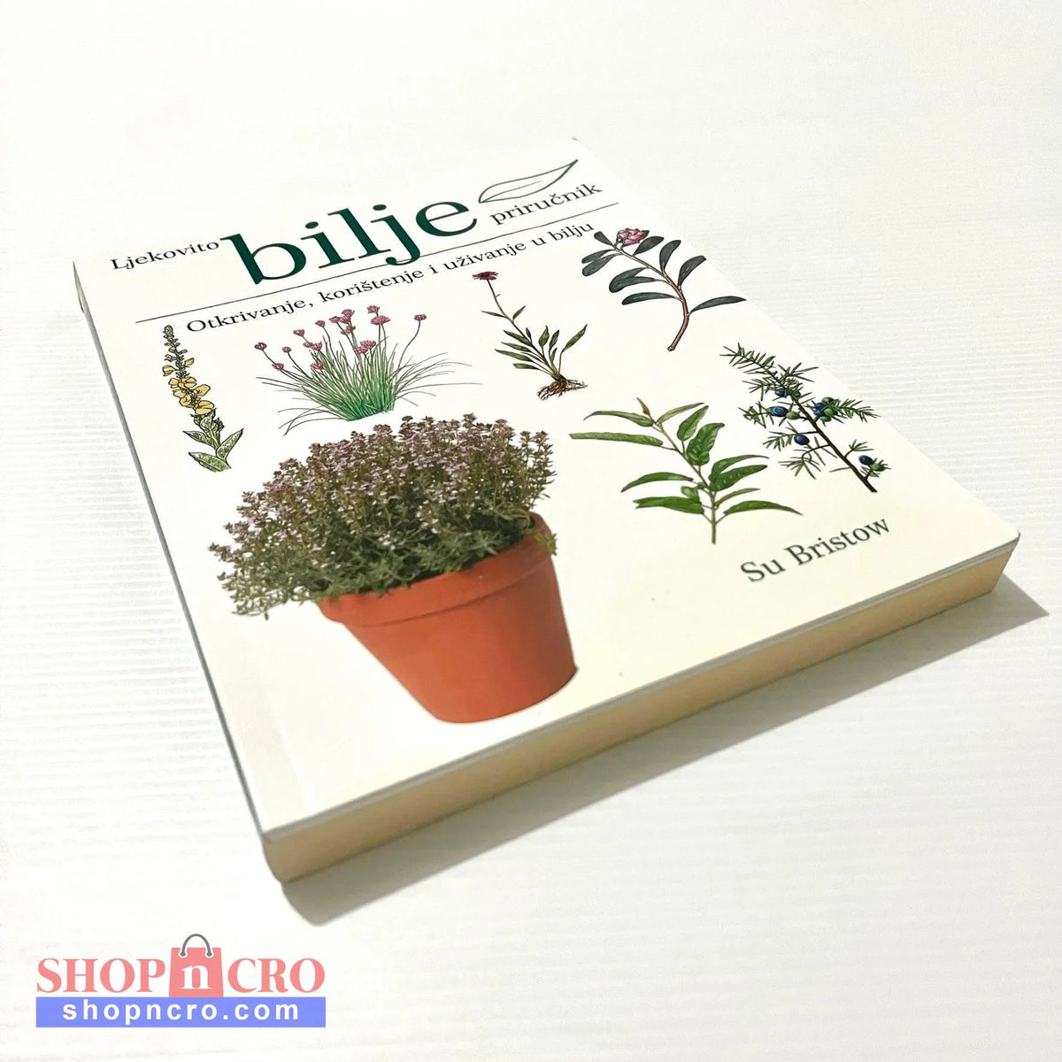 Ljekovito Bilje – Priručnik (Croatian Herbal Handbook) Book titled 'bilje' with illustrations of plants on a white background