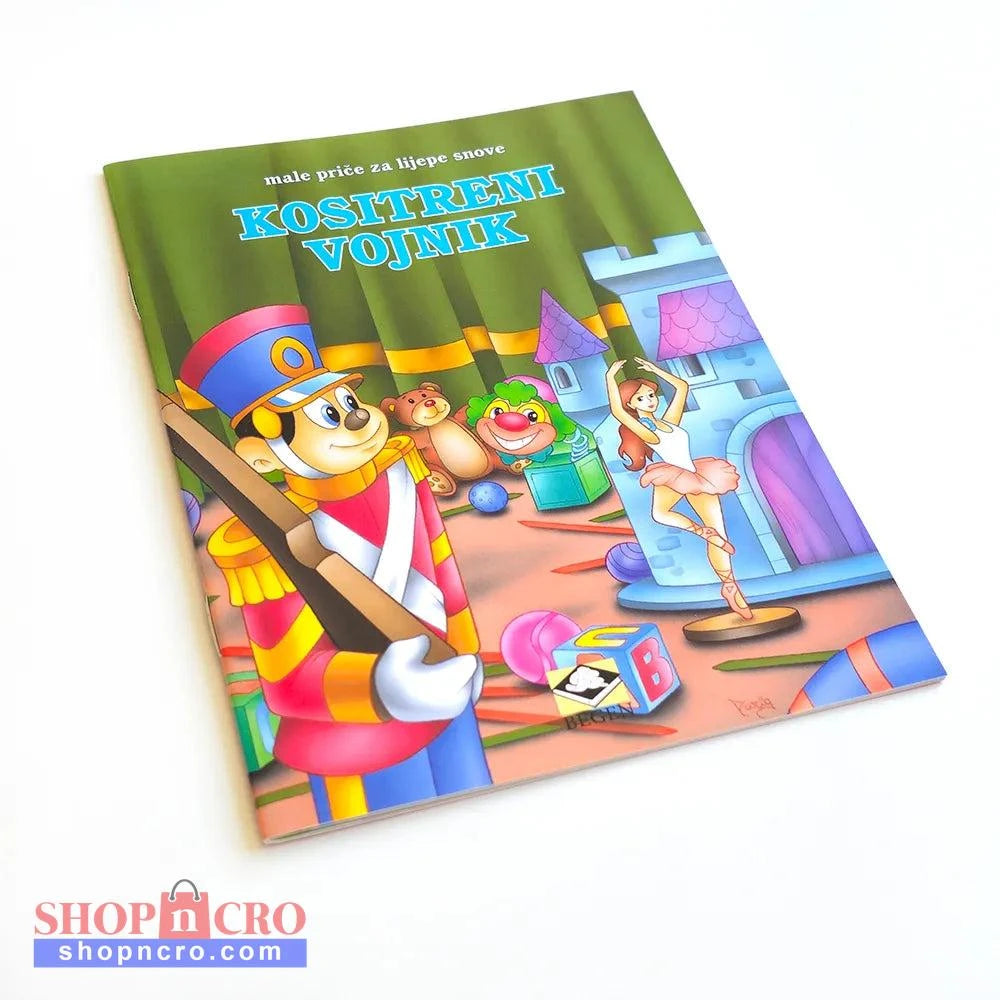 Mini Slikovnica – Kositreni Vojnik Colorful children's book cover with cartoon characters on a white background