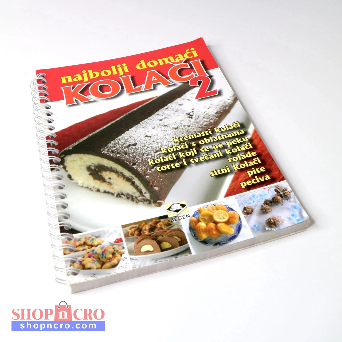 NAJBOLJI DOMAĆI KOLAČI 2 Cookbook titled 'Najbolji domaci kolaci 2' with images of pastries on a white background