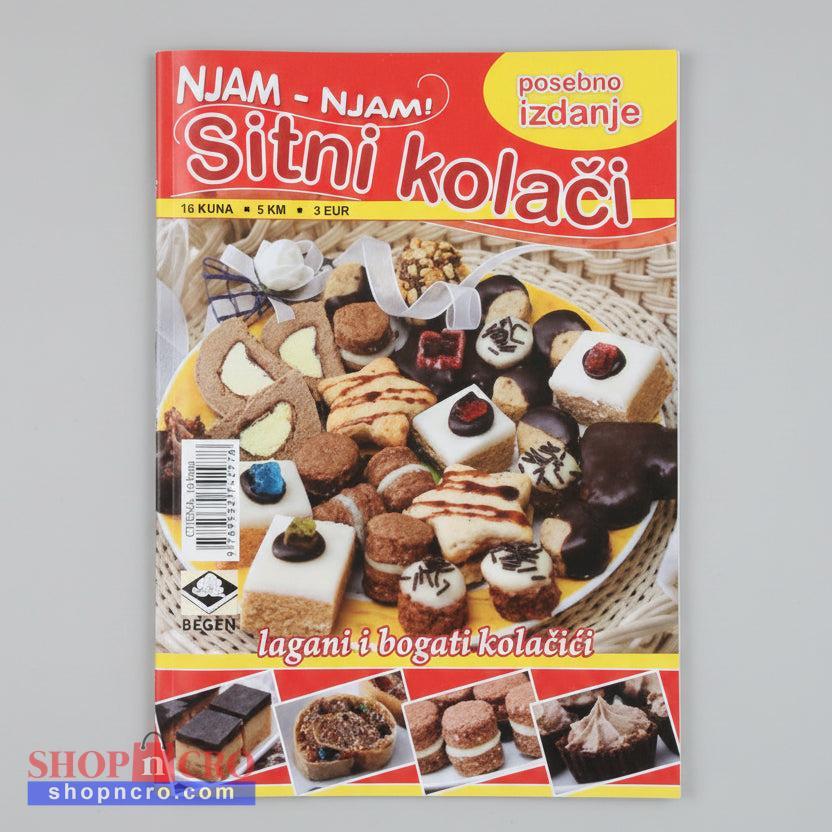 Njam Njam - Sitni Kolači Book cover of 'Sitni kolačá' with images of cookies and text in Croatian