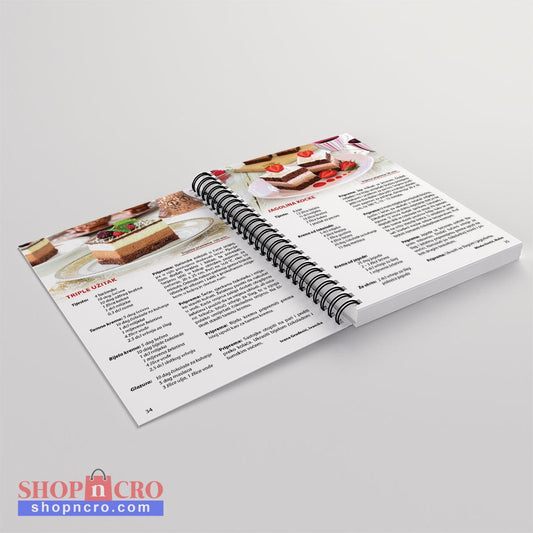 PREMIUM KOLAČI – Deserti i Slastice Open recipe book on a light gray background