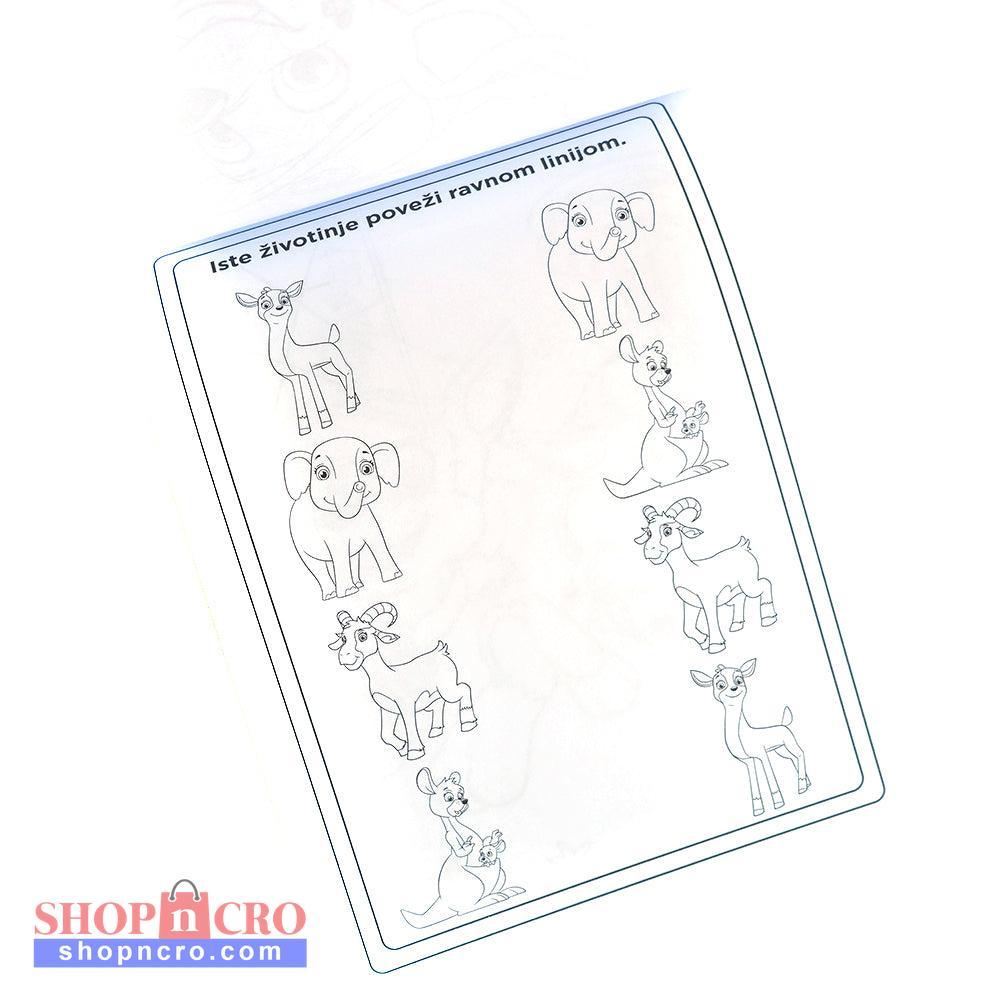 Paw Patrol - Odgonetni i Oboji Sheet of paper with line drawings of animals to connect with straight lines.