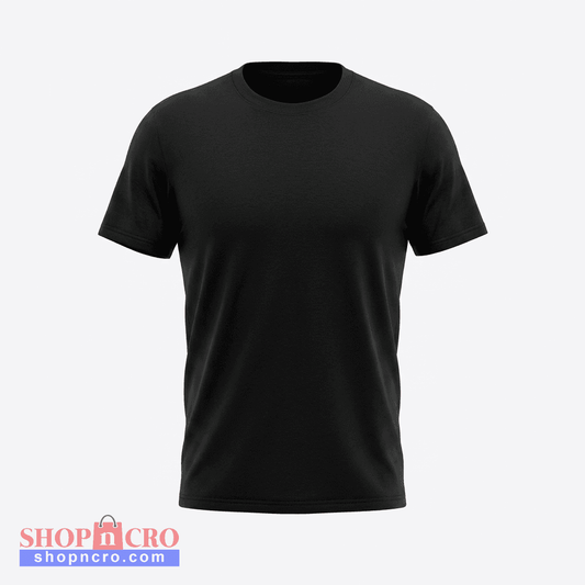 T-shirt Za Dom Black t-shirt on a light gray background