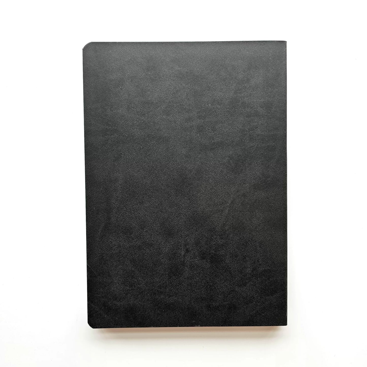 GNK Dinamo B5 Writing Book / Note Pad – Black Marble EditionBlack leather notebook on a white background