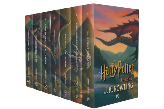 Harry Potter komplet box set containing seven books by J.K. Harry Potter Complete Croatian Box Set – Books 1–7 | 25th Anniversary Edition