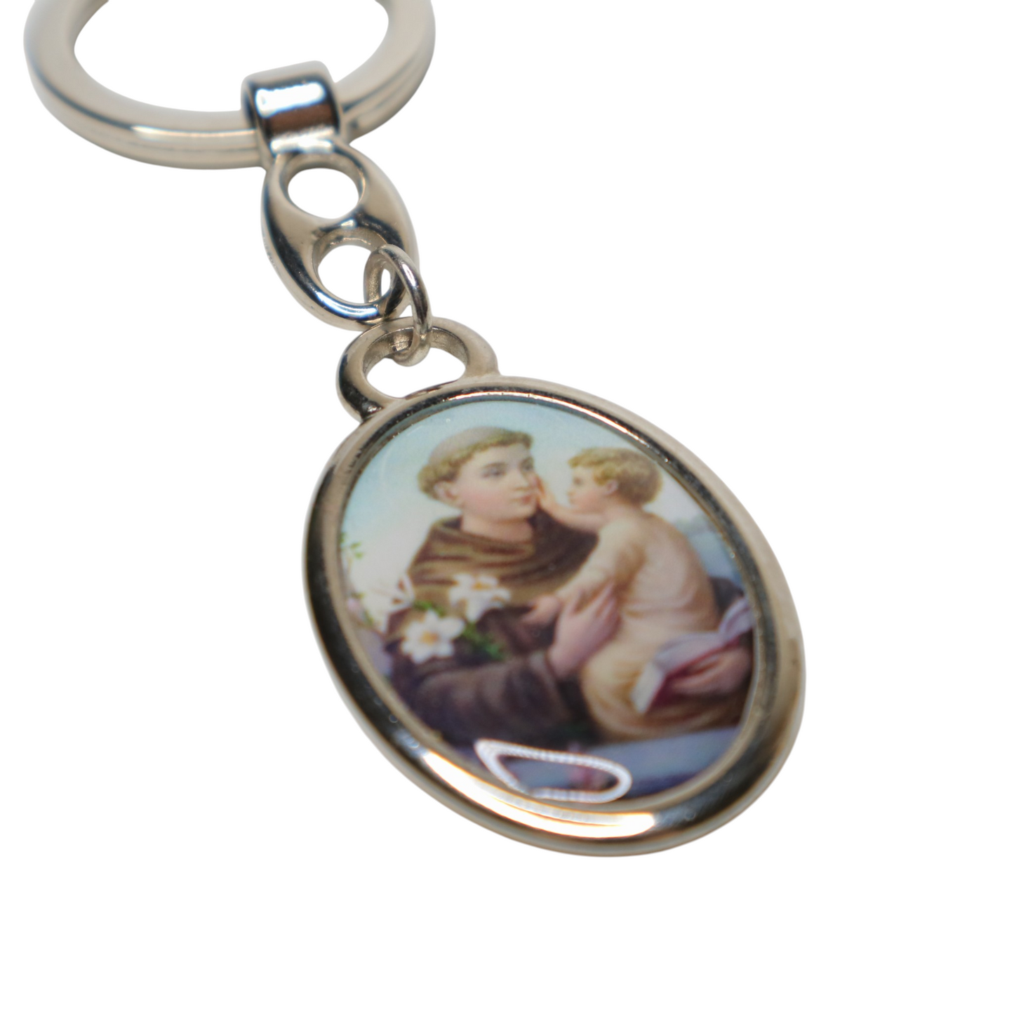 Religious Metal Keyring Single‑Sided – Croatian Devotional Pendant