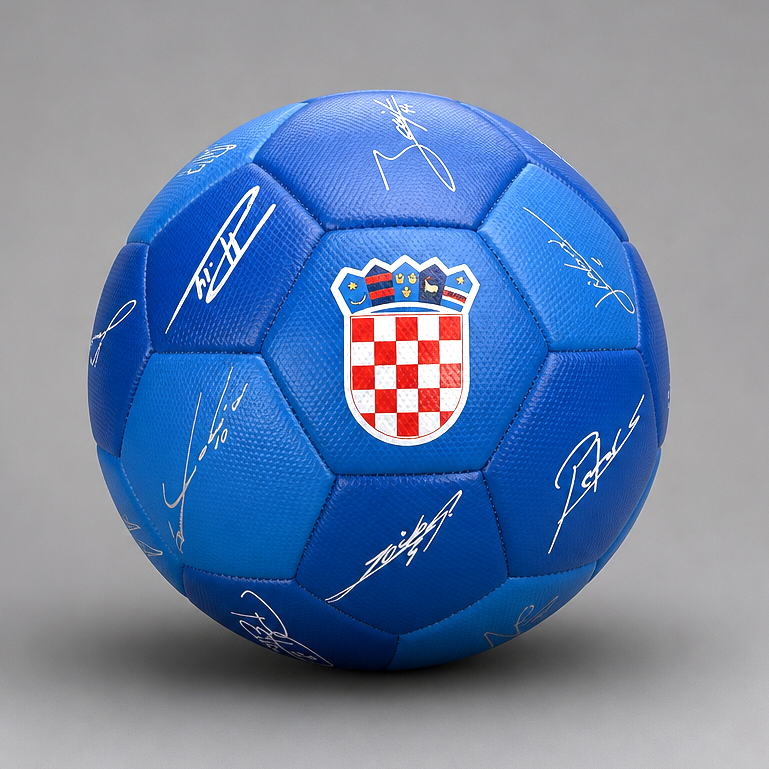 HNS Signed Soccer Ball in blue