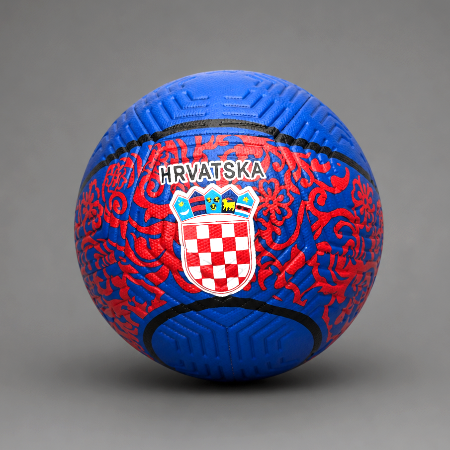 Soccer Ball Croatia in Blue/Red (full size)