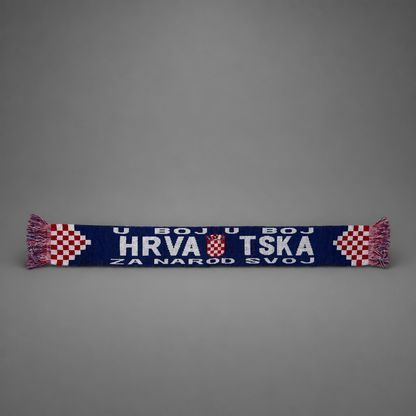 Knitted Scarf Croatia U Boj U Boj Za Narod Svoj