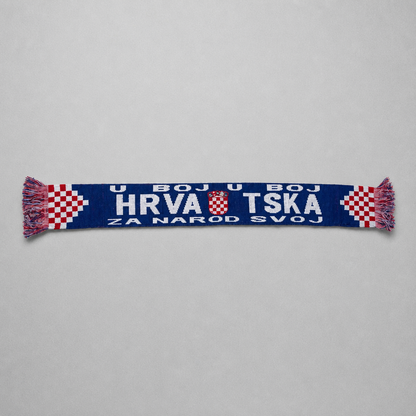 Knitted Scarf Croatia U Boj U Boj Za Narod Svoj