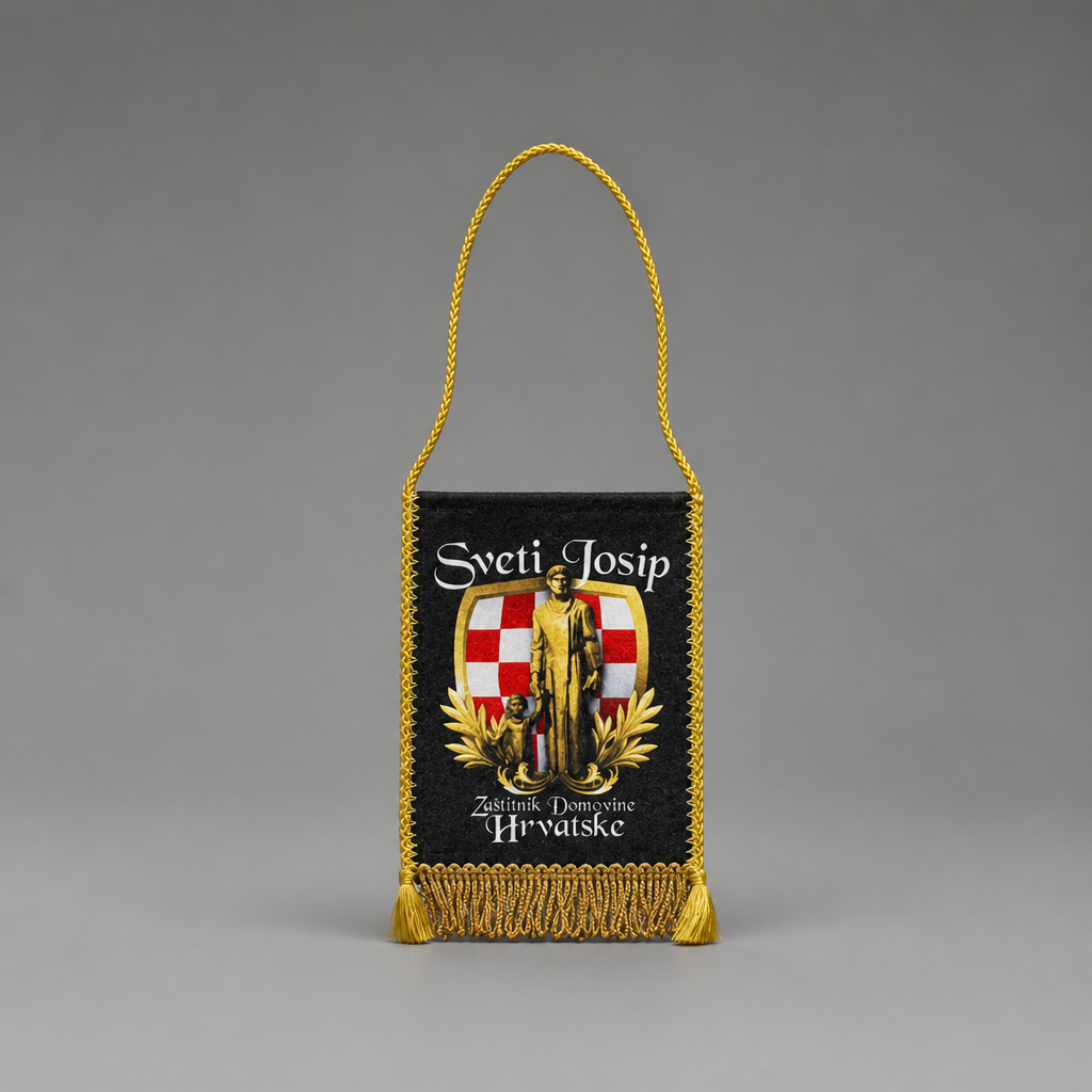 Croatian Saint Joseph Car Flag – Double-Sided