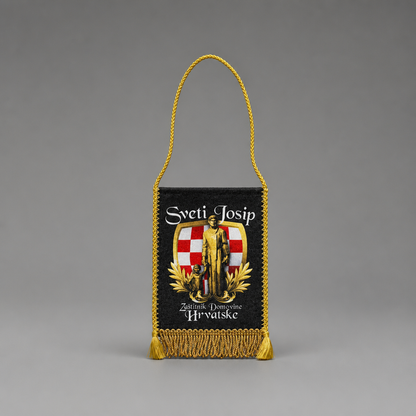 Croatian Saint Joseph Car Flag – Double-Sided