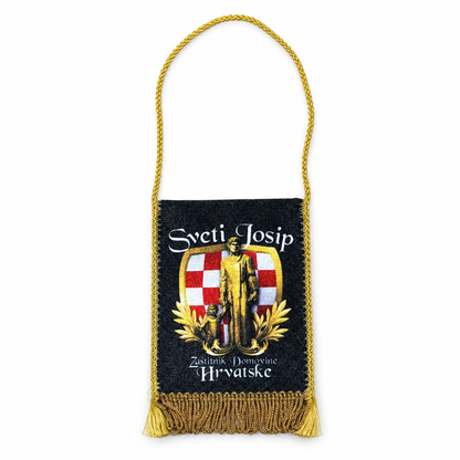 Croatian Saint Joseph Car Flag – Double-Sided