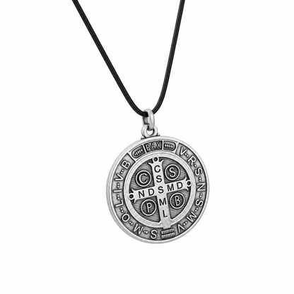St. Benedict Medal | Large Silver Pendant + Necklace or Pendant only