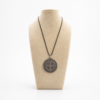 St. Benedict Medal | Large Silver Pendant + Necklace or Pendant only