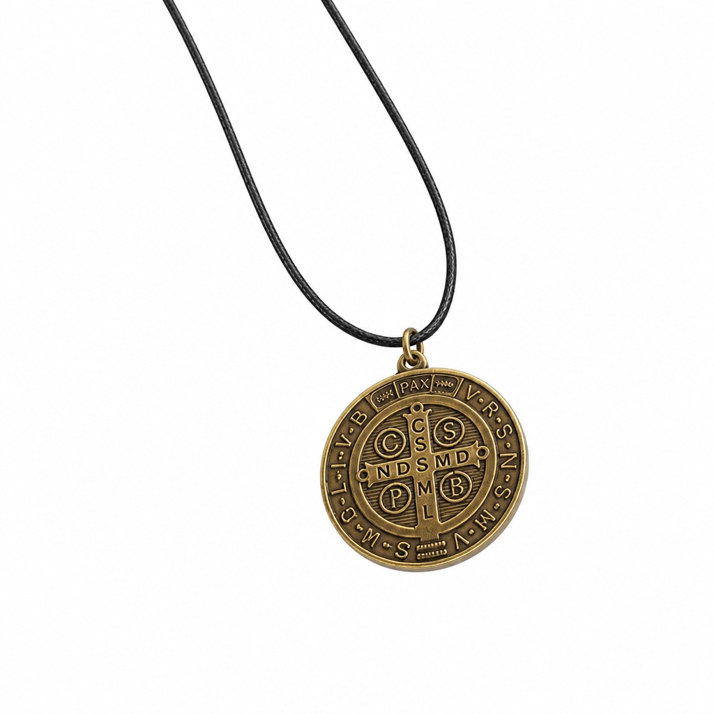 St. Benedict Medal | Large Bronze Pendant + Necklace or Pendant only