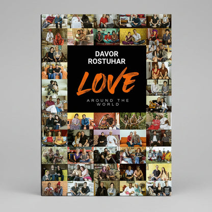 Love Around the World – Book + DVD (English) Collage of people with 'Love Around the World' and Davor Rostuhar text overlay