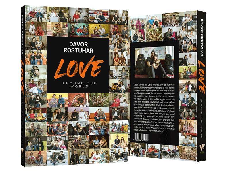 Love Around the World – Book + DVD (English) Book titled 'Love Around the World' by Davor Rostuhar with collage of people on cover