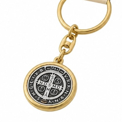 Međugorje Keyring Saint Benedict Medal in Gold