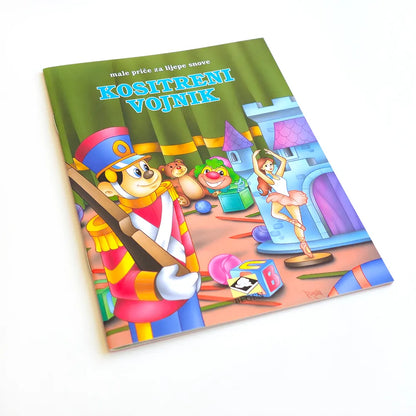 Mini Slikovnica – Kositreni Vojnik Colorful children's book cover with cartoon characters on a white background