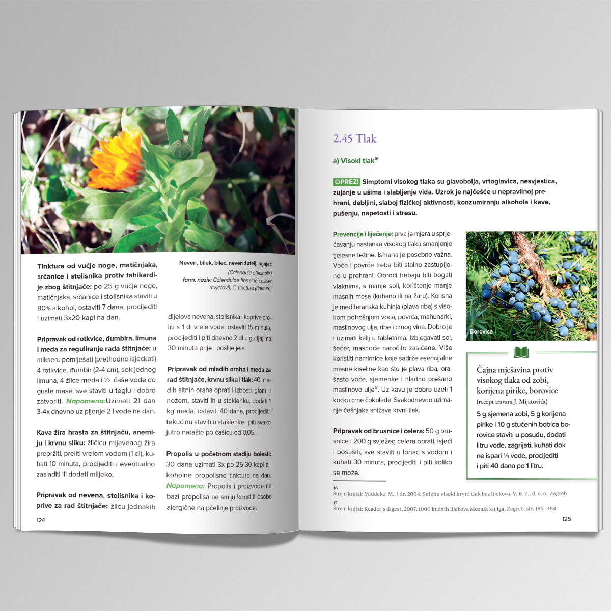 PRIRODA LIJEČI – Ljekovito Bilje i Med za Vaše Zdravlje Open book showing pages with nature-themed content and images of plants and berries. shopncro
